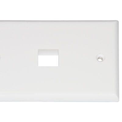 PLACCA PORTA FRUTTI 1 POSIZIONE X JACK UTP/STP COLORE CHIARO