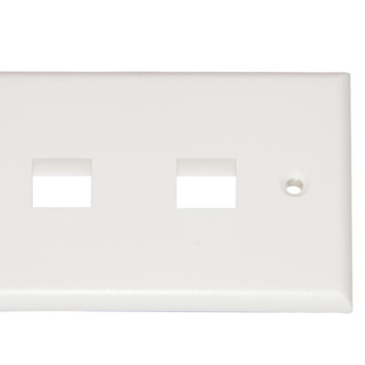 PLACCA PORTAFRUTTI 2 POSIZIONI PER JACK UTP/STP COLORE CHIARO