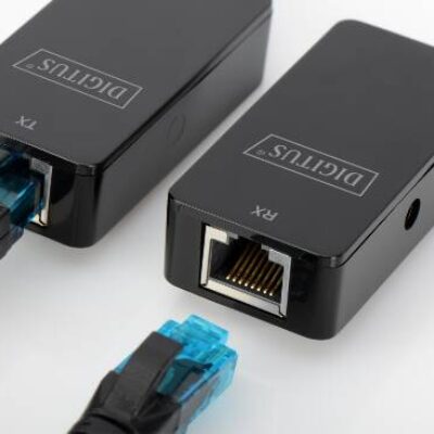 ESTENSORE DI LINEA USB 2.0 FINO A 50 MT. TRAMITE CAVO RETE CAT 5E CON ALIMENTATORE