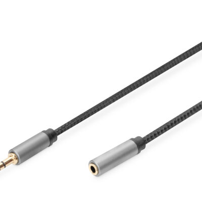 DIGITUS Cavo di prolunga audio, da cavo jack da 3,5 mm a presa da 3,5 mm mt 3