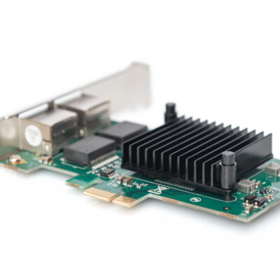 GIGABIT ETHERNET PCI EXPRESS CARD, 2 PORTE 32-BIT, STAFFA A BASSO PROFILO, CHIPSET INTEL