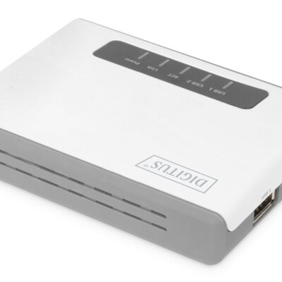 SERVER MULTIFUNZIONE RETE WIRELESS DIGITUS USB 2.0 A 2 PORTE, 300 MBPS