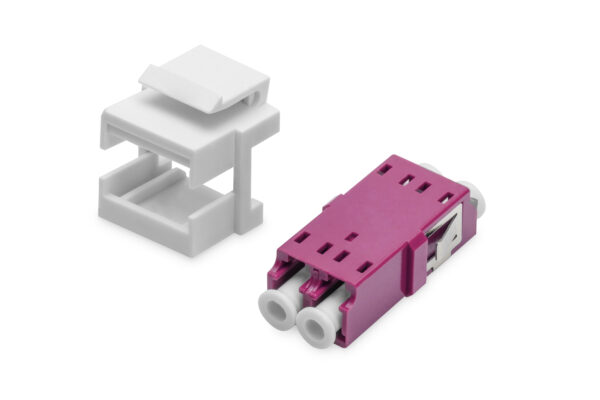 DIGITUS ADATTATORE FIBRA OTTICA LC/LC DUPLEX OM4 CON MODULO KEYSTONE