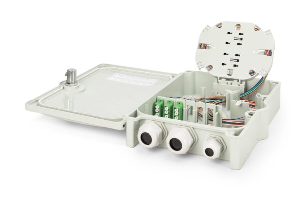 DIGITUS Alloggiamento per connessione FTTH/FTTB, assemblato, OS2, 12 fibre, LC/APC