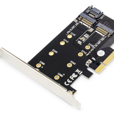 SCHEDA ADD-ON M.2 NGFF/NVME SSD PCIEXPRESS SUPPORTA CHIAVI B, M E B+M, DIMENSIONI 80, 60, 42 E 30 MM