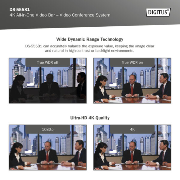 DIGITUS Barra video all-in-one 4K Mini - sistema per videconferenze