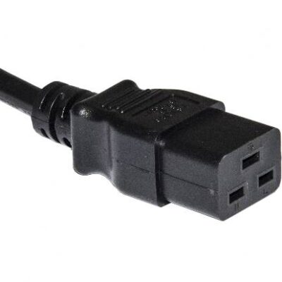 CAVO ALIMENTAZIONE CONNETTORI C14 MASCHIO C19 FEMMINA MT 1,80