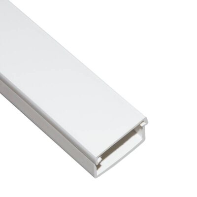 CANALINA PASSACAVI ADESIVA IN PVC MM 30×20 MT 2 CON COPERCHIO SCORREVOLE BIANCO