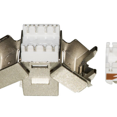 PRESA RETE KEYSTONE JACK RJ45 CATEGORIA 6A SCHERMATA TOOLESS CONTATTI DORATI 50 MICRON