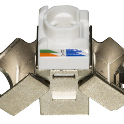 PRESA RETE KEYSTONE JACK RJ45 CATEGORIA 6 SCHERMATA TOOLESS CONTATTI DORATI 50 MICRON