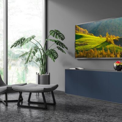 BRACCIO SUPPORTO A MURO A 2 SNODI PER SCHERMI 23″-42″ FINO A 30 KG