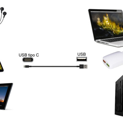 CAVO USB 2.0 “A” MASCHIO USBC ®  MT 0,5 COLORE NERO