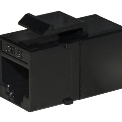 ADATTATORE PASSANTE 2X8 POLI RJ45 UTP NON SCHERMATO CAT.5E CON GANCI PER PANNELLI
