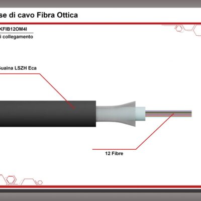 CAVO FIBRA OTTICA LOOSE TUBE 12 FIBRE OM4 INDOOR/OUTDOOR CPR ECA (AL METRO)