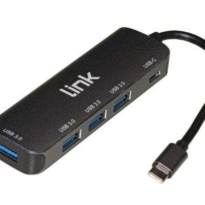 HUB USB-C ® CON 4 PORTE USB E PORTA USB-C FEMMINA PD PER RICARICA DISPOSITIVI