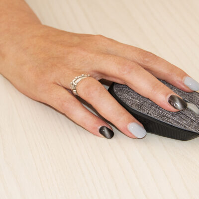 MOUSE WIRELESS IN TESSUTO COLORE GRIGIO CON RICEVITORE USB 1000 DPI
