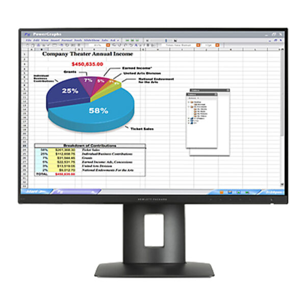 (REFURBISHED) Monitor HP Z24N 24 Pollici 1920x1200 LED USB VGA DVI HDMI DP mDP Black