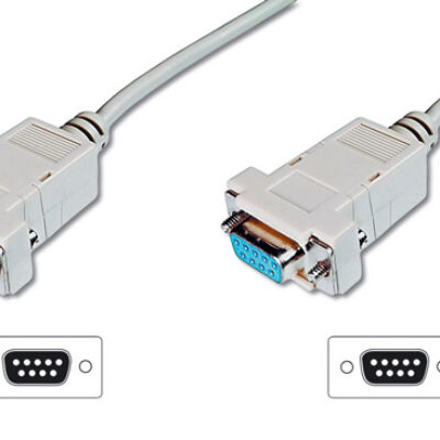 CAVO NULL MODEM COMPUTER SERIALE RS232 CROSSOVER (INCROCIATO) 9 POLI FEMMINA/FEMMINA MT.2