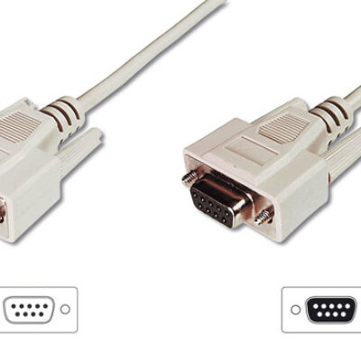 CAVO PROLUNGA PER MODEM- MOUSE ECC. PIN-TO-PIN (MODEM CABLE) 9 POLI MASCHIO/FEMMINA MT. 5 CUSTODIE PRESSOFUSE (AK 132 5M)