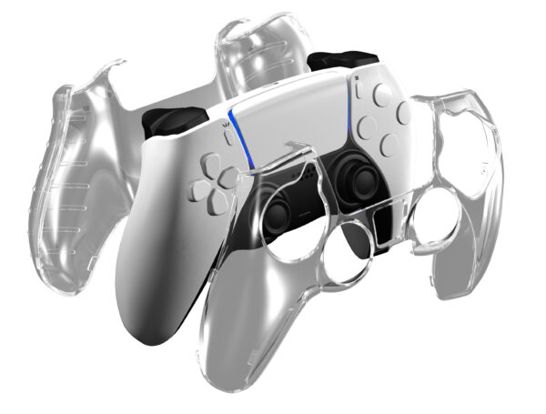 CUSTODIA DI PROTEZIONE COMPATIBILE PER CONTROLLER PS5 TRASPARENTE ANTIGRAFFI