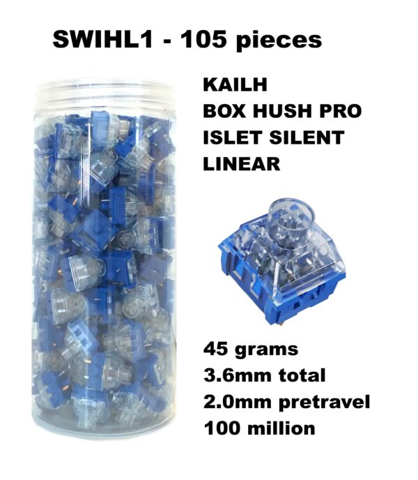 Kit 105 sottotasti Kailh Box Silent Hush Pro Islet Linear