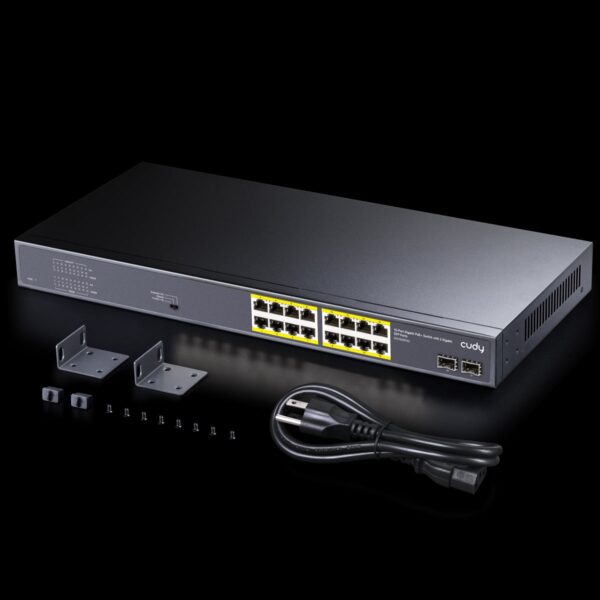 Switch PoE da 16 GbE con 2 SFP uplink